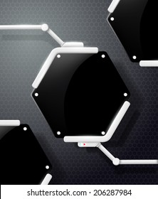 futuristic screen honeycombs