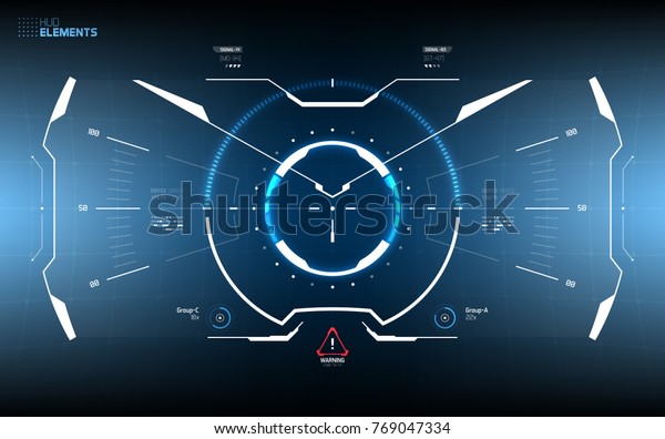 未来的なスクリーンhudのコンセプト Sf技術設計 のベクター画像素材 ロイヤリティフリー