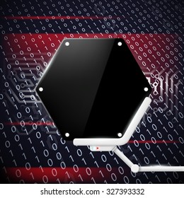 Futuristic screen. Technology background. Stock vector illustration.