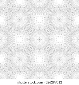 Futuristic seamless texture. Molecule and communication. Connected lines with dots. Vector illustration.