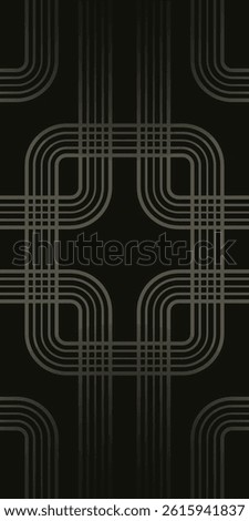Futuristic Seamless Wavy Background with Dark Color. Potrait Striped Vector Background. High Quality Vector Background Illustration
