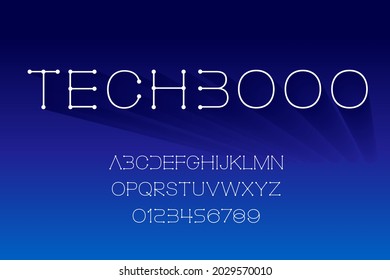 Futuristic set of Alphabet Letters and Numbers