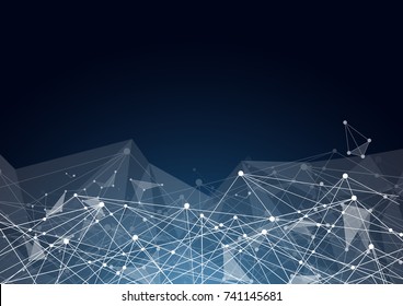 Futuristic shape abstract technology. Computer generated background. Vector illustration
