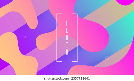 Forma Futurista. Página De Aterrizaje De Flujo. Papel gráfico. Patrón de degradado. Cubierta dinámica. Geometría comercial. Fondo Vibrante Rosa. Banner Moderno. Forma futurista magenta