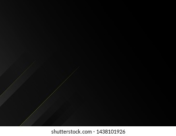 Futuristic shape with light orange concept abstract black color background vector illustration