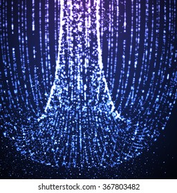 Futuristic shape of particles array. Digital Futuristic Concept for Abstract Design.