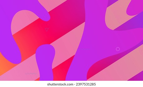 Futuristic Shape. Spectrum Geometry. Pink Trendy Design. Liquid Banner. Dynamic Pattern. Art Landing Page. Plastic Frame. Wavy Fluid Background. Lilac Futuristic Shape