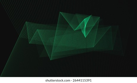 Futuristic Shapes in Vibrant Composition