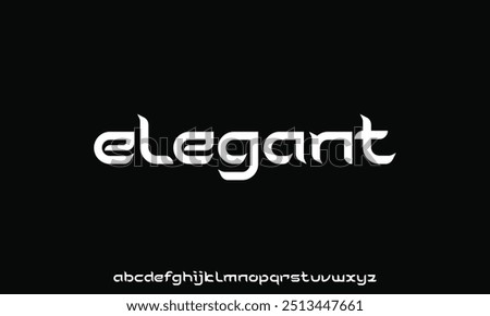 Futuristic sharp sans serif alphabet display font vector. Strong modern typeface