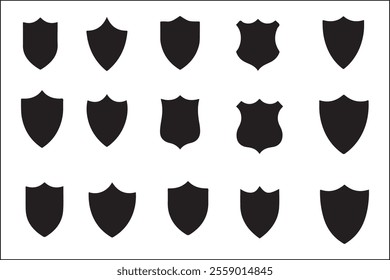 Futuristic Shield Logo Vector Graphics Art
