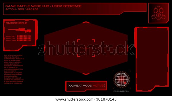 未来的なシューティングゲームhud Ui のベクター画像素材 ロイヤリティフリー