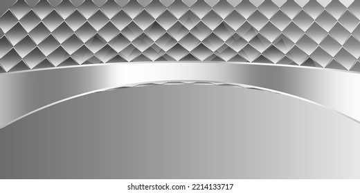 Futuristic silver background vector design