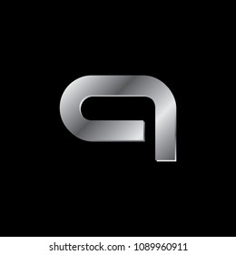 futuristic silver letter q