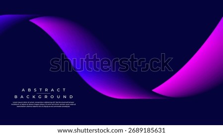 Futuristic Single 3D Ribbon Wave Abstract Background