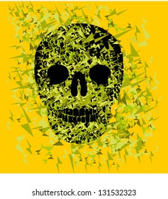 futuristic skull vector art