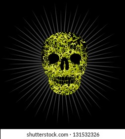 futuristic skull vector art