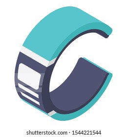 Futuristic smart bracelet icon. Isometric of futuristic smart bracelet vector icon for web design isolated on white background