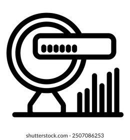 Futuristic smart speaker analyzing sound with digital interface