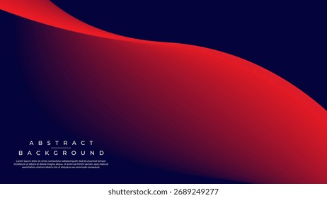 Futuristic Smooth Fluid Wave Abstract Background in Deep Red