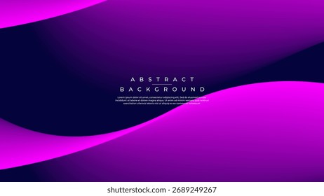 Futuristic Smooth Fluid Waves Abstract Background in Neon Magenta