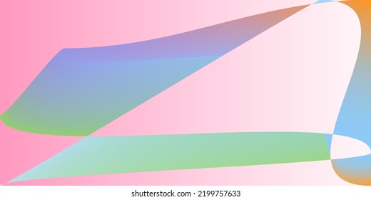 Futurista Forma De Rosa Suave Diseño Moderno. Color Digital Dinámico fondo de moda arcoiris. Tecnología moderna Fluid Pastel Ilustración. Malla de gradiente mínimo psíquico multicolor de capas neón.