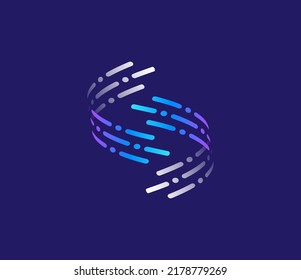 Futuristic software logo featuring an AI and innovation tech icon. Ideal for technology companies, artificial intelligence, digital businesses, and innovative ventures. Vector logo template