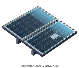 Futuristic solar power station over white