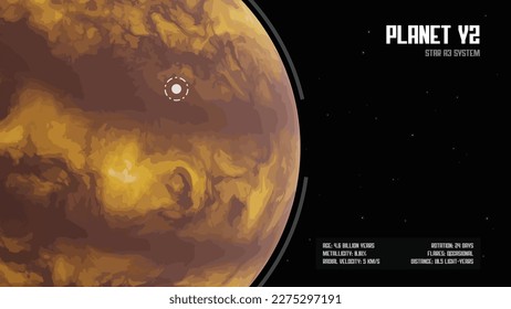 Futuristic space data scan HUD interface concept. Vector abstract spaceship technology screen of planet analysis. Innovation cyberspace background.
