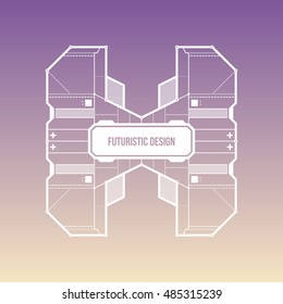 Futuristic space design, levitating on gradient background. Useful for covers, prints and advertising.