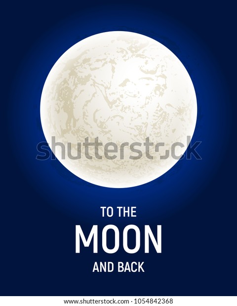 Futuristic space planet\
poster background. Textured cosmic celestial body in deep blue sky.\
Cosmic party banner template. Vector illustration. Full Moon\
surface background.