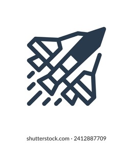 Futuristic Spacecraft Design Vector Icon Illustration