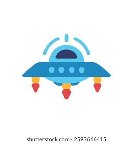 A futuristic spaceship icon perfect for adventure and space exploration themes.