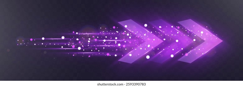 Futuristic speed background with glowing arrows and motion blur. digital abstract technology concept with fast moving elements.	