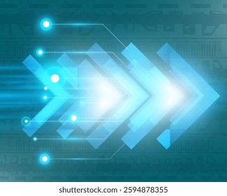 Futuristic speed background with glowing arrows, motion blur, digital technology concept, fast-moving elements, dynamic light trails, high-tech energy flow, acceleration effect, sci-fi motion design.