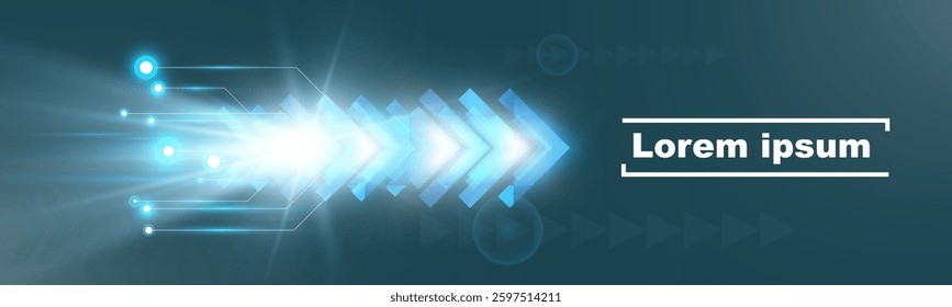 Futuristic speed background with glowing arrows, motion blur, digital technology concept, fast-moving elements, dynamic light trails, high-tech energy flow, acceleration effect, sci-fi motion design.	