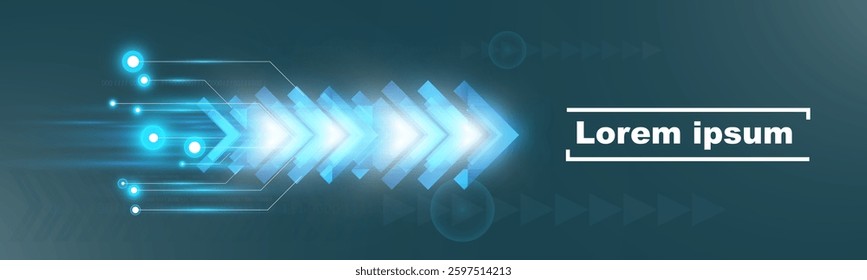 Futuristic speed background with glowing arrows, motion blur, digital technology concept, fast-moving elements, dynamic light trails, high-tech energy flow, acceleration effect, sci-fi motion design.	
