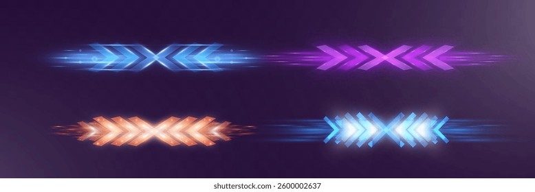 Futuristic speed background with glowing arrows, motion blur, digital technology concept, fast-moving elements, dynamic light trails, high-tech energy flow, acceleration effect, sci-fi motion design.	