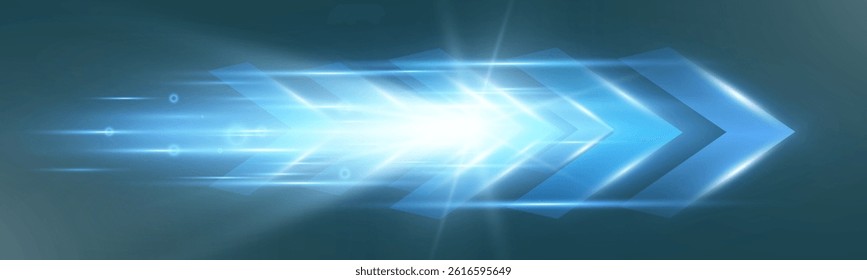 Futuristic speed background with glowing arrows, motion blur, digital technology concept, fast-moving elements, dynamic light trails, high-tech energy flow, acceleration effect, sci-fi motion design.	
