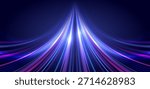Futuristic speed light trail background with neon glowing lines abstract motion energy technology flow digital sci fi speed movement wallpaper.
