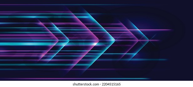 Fondo del efecto de la luz del movimiento de velocidad futurista. Tecnología digital con movimiento dinámico, rastro de luz, flecha de luz. Vector de luz de alta velocidad para presentación, negocios, portada, internet, medios sociales.