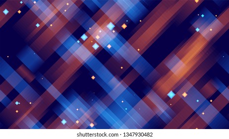 Futuristic Speed Seamless Background. Glow Shapes Texture. Bright Modern Print Design. Music Cover Backdrop.