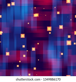 Futuristic Speed Seamless Background. Light Shapes Pattern. Technology Poster Background. Big Data Concept.
