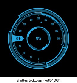 Futuristic Speedometer Infographic