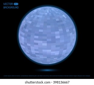Futuristic sphere. Vector globe design.