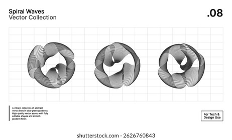 Futuristische Spirograph-ontwerpen - spiraalvormige vectorelementen met veel details