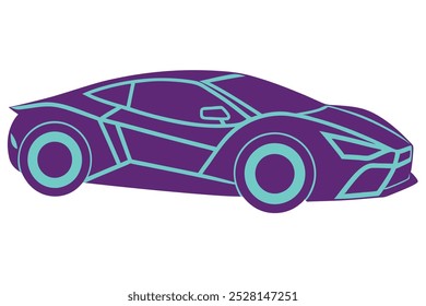 Diseño de ilustraciones de Vector dinámico de coche deportivo futurista, perfecto para gráficos imprimibles y productos digitales. Ideal para amantes de la automoción, entusiastas de la tecnología y proyectos de diseño moderno.