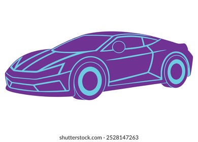 Diseño de ilustraciones de Vector dinámico de coche deportivo futurista, perfecto para gráficos imprimibles y productos digitales. Ideal para amantes de la automoción, entusiastas de la tecnología y proyectos de diseño moderno.