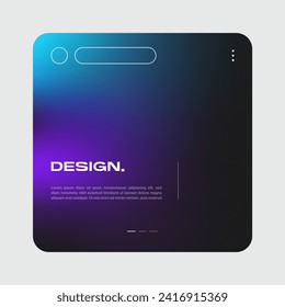 Futuristic square gradient background. Pop up window vector illustration.