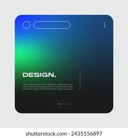 Futuristic square gradient background. Pop up window vector illustration.