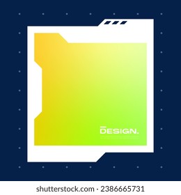 Futuristischer quadratischer Farbverlauf-Hintergrund. Social Media Frame, Vektorgrafik.